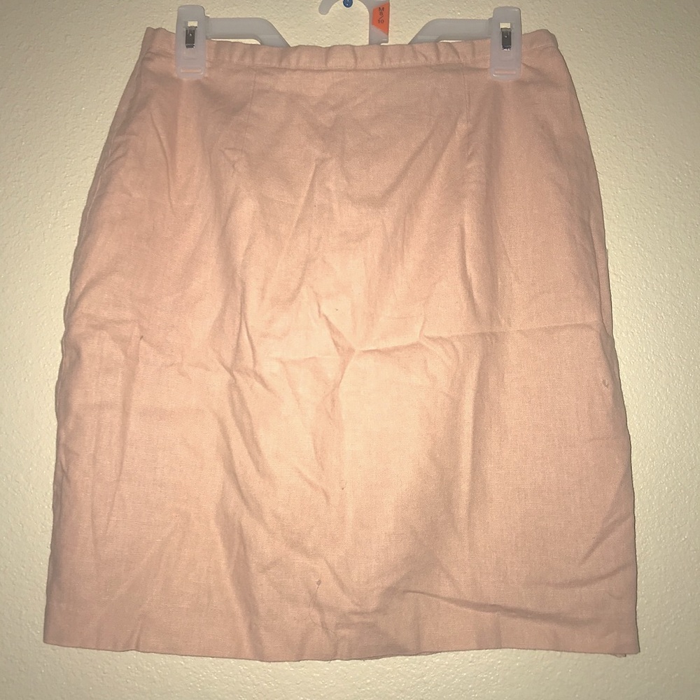 peach mini/pencil skirt